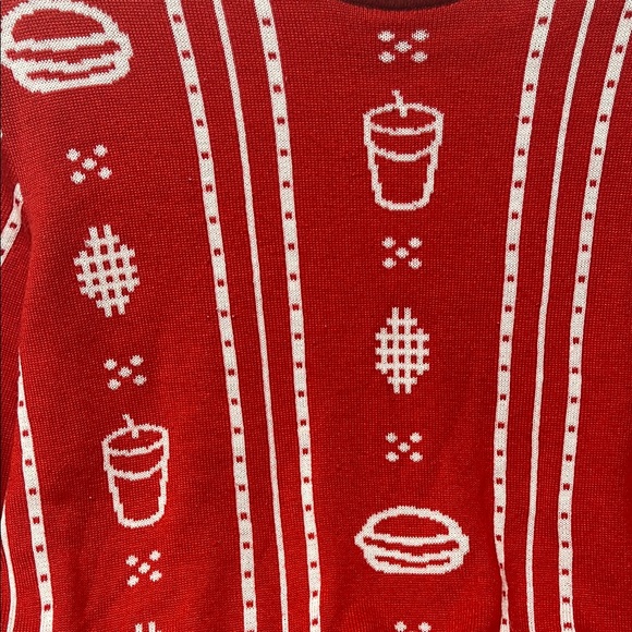 Chick Fil A Red Graphic Men's Crewneck Collector Sweater - Picture 2 of 7